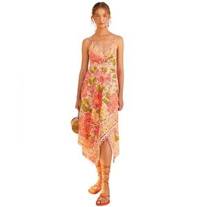 NEW FARM RIO blooming floral midi dress in pink